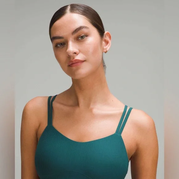 Lululemon Like a Cloud Ribbed Bra *Light Support, B/C Cup Storm Teal Size 6 - Picture 2 of 10